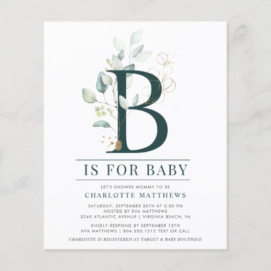 Eucalyptus Baby Shooting Instruction Flyer (Vorne)