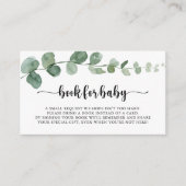 Eucalyptus Baby Showbuchanfrage Begleitkarte (Vorderseite)