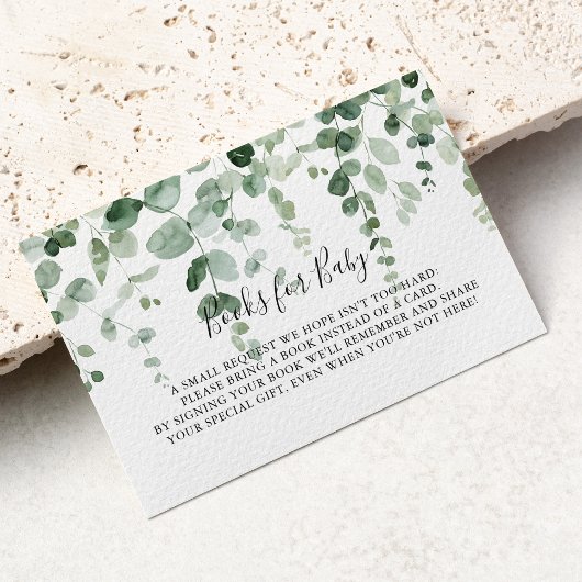 Eucalyptus Baby Showbuchkarte Begleitkarte