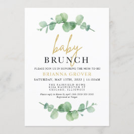 Eucalyptus Baby Shower Brunch Einladung