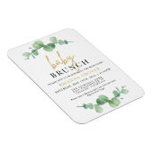 Eucalyptus Baby Shower Brunch Einladung Magnet (Rechte Seite)