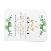Eucalyptus Baby Shower Brunch Einladung Magnet (Horizontal)