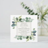Eucalyptus Baby Shower Einladung (Stehend Vorderseite)