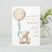 Eucalyptus Baby Shower Einladung (Stehend Vorderseite)