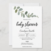 Eucalyptus Baby Shower Einladung (Vorderseite)