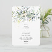 Eucalyptus Baby Shower Einladung (Stehend Vorderseite)