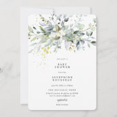 Eucalyptus Baby Shower Einladung (Vorderseite)