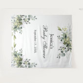 Eucalyptus Baby Shower Foto Hintergrundband Wandteppich (Vorderseite (Horizontal))