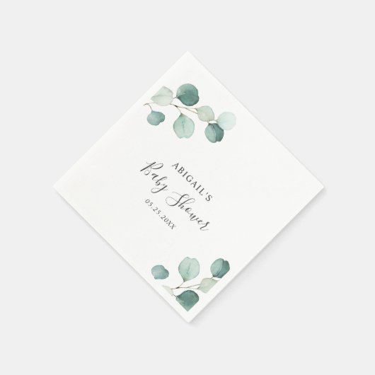 Eucalyptus Baby Shower Serviette (Ecke)