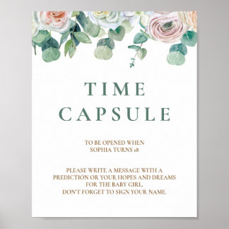 Eucalyptus Baby Shower Time Kapsel Poster