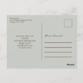 Eucalyptus Baby Shower Watercolor Einladung Postkarte (Rückseite)