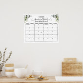 Eucalyptus Baby Showrate Terminkalender Poster (Küche)