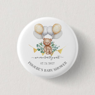Eucalyptus Baby Showroom Bear & Balloons Button