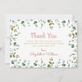 Eucalyptus Baby Showroom - Vielen Dank Dankeskarte (Vorderseite)