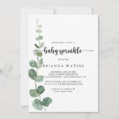 Eucalyptus Baby Sprinkle Einladung (Vorderseite)