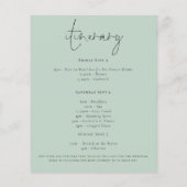 Eucalyptus Bachelorette Wochenende Einladung (Rückseite)