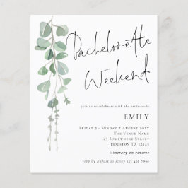 Eucalyptus Bachelorette Wochenende Einladung