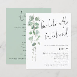 Eucalyptus Bachelorette Wochenende Einladung