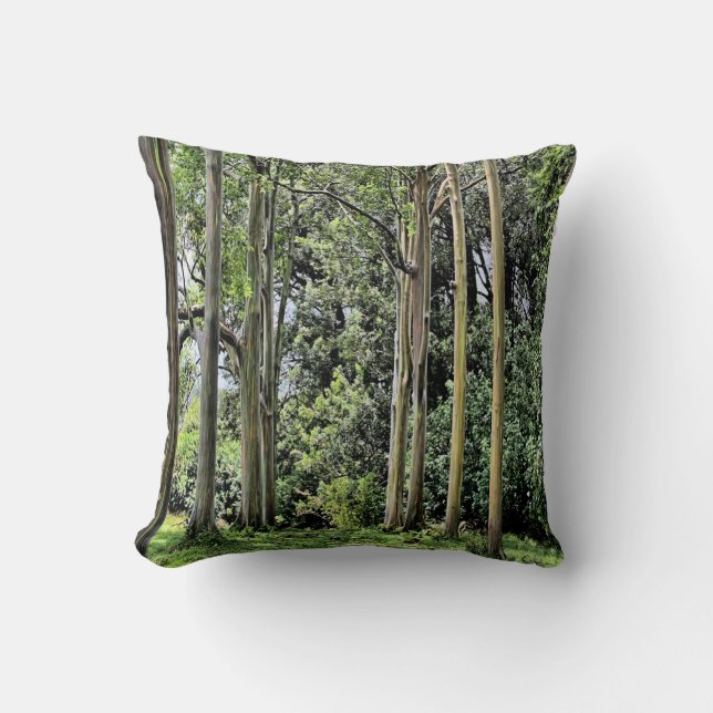 Eucalyptus Bamboo Throw Pillow Kissen (Vorderseite)