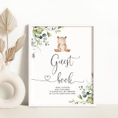 Eucalyptus bear Guest book Poster