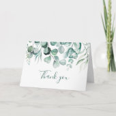 Eucalyptus Blätter Greenery Boho Wedding Vielen Da Dankeskarte (Vorderseite)