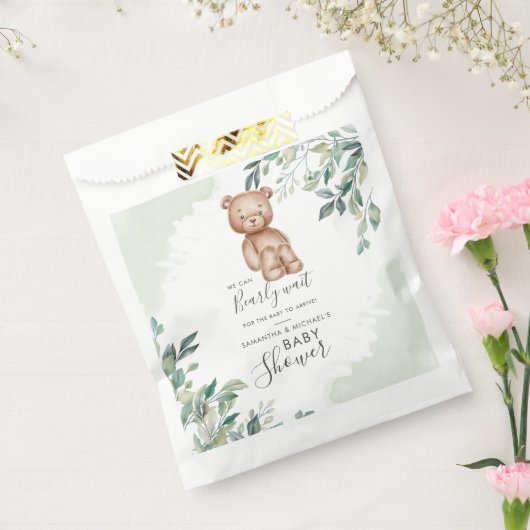 Eucalyptus Blätter Pärchen Babydusche abwarten Geschenktütchen (Versiegelt)