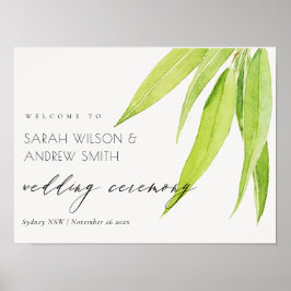 EUCALYPTUS-BLÄTTER WATERCOLOR FOLIAGE WEDD POSTER