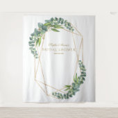 Eucalyptus Bloom Gold Brautparty Prop Wandteppich (Vorderseite)