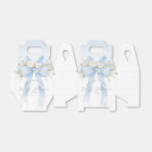 Eucalyptus Blue Bow Baby Boy Shower Geschenkschachtel (Ungefaltet)