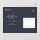 Eucalyptus Blue Brautparty Ankündigungspostkarte (Rückseite)