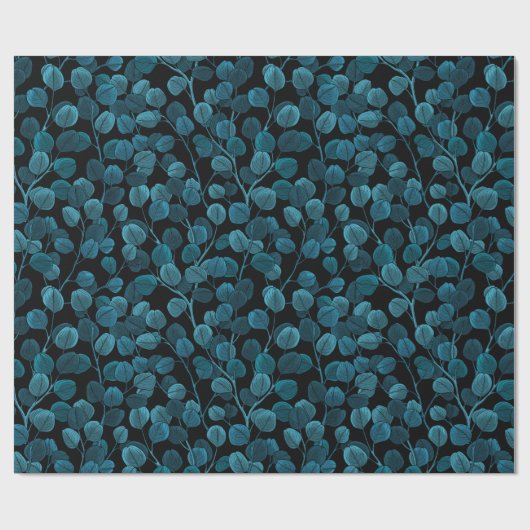 eucalyptus_blue geschenkpapier (Flach)