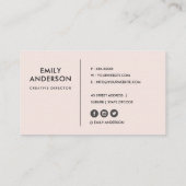 EUCALYPTUS BLUSH PINK FOLIAGE BRANCH WATERCOLOR VISITENKARTE (Rückseite)