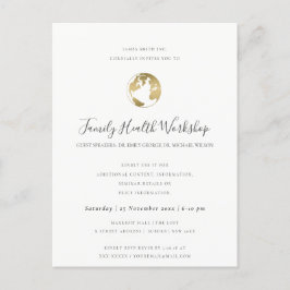 EUCALYPTUS BLUSH ROSE BLACK PINK WORKSHOP EVENT ANKÜNDIGUNGSPOSTKARTE