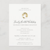 EUCALYPTUS BLUSH ROSE BLACK PINK WORKSHOP EVENT ANKÜNDIGUNGSPOSTKARTE (Vorderseite)