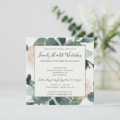 EUCALYPTUS BLUSH ROSE FOLIAGE WORKSHOP EVENT EINLADUNG (Stehend Vorderseite)