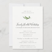 EUCALYPTUS BLUSH ROSE KRAFT BLACK WORKSHOP EREIGNI EINLADUNG (Vorderseite)