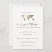 EUCALYPTUS BLUSH ROSE KRAFT GRAY WORKSHOP EREIGNIS EINLADUNG (Vorderseite)