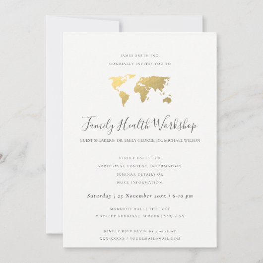 EUCALYPTUS BLUSH ROSE KRAFT GRAY WORKSHOP EREIGNIS EINLADUNG (Vorderseite)