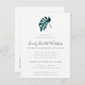 EUCALYPTUS BLUSH ROSE KRAFT NAVY WORKSHOP EREIGNIS ANKÜNDIGUNGSPOSTKARTE (Vorne/Hinten)