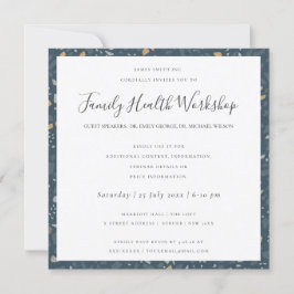 EUCALYPTUS BLUSH ROSE KRAFT NAVY WORKSHOP EREIGNIS EINLADUNG