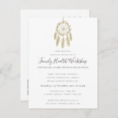 EUCALYPTUS BLUSH ROSE KRAFT PINK WORKSHOP EREIGNIS ANKÜNDIGUNGSPOSTKARTE (Vorne/Hinten)