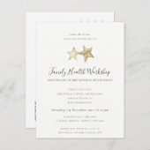 EUCALYPTUS BLUSH ROSE NAVY PINK WORKSHOP EVENT ANKÜNDIGUNGSPOSTKARTE (Vorne/Hinten)