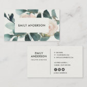 EUCALYPTUS BLUSH ROSE PINK FOLIAGE WATERCOLOR VISITENKARTE (Vorne/Hinten)