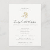 EUCALYPTUS BLUSH ROSE PINK KRAFT WORKSHOP EVENT ANKÜNDIGUNGSPOSTKARTE (Vorderseite)