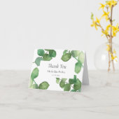 Eucalyptus Boho Greenerenerity Wedding Vielen Dank Karte (Gelbe Blume)