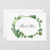 Eucalyptus Boho Greenerenery Vielen Dank Dankeskarte (Vorne/Hinten)