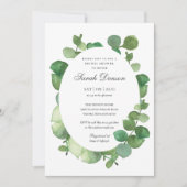 Eucalyptus Boho Greenery Brautparty Einladung (Vorderseite)