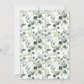 Eucalyptus Books & Brews Coffee Bridal Shower Einladung (Rückseite)