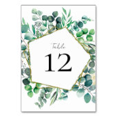 Eucalyptus Botanical Garden Greenery Wedding Tischnummer (Vorderseite)
