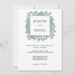 Eucalyptus Botanical Greenery Wedding Einladung